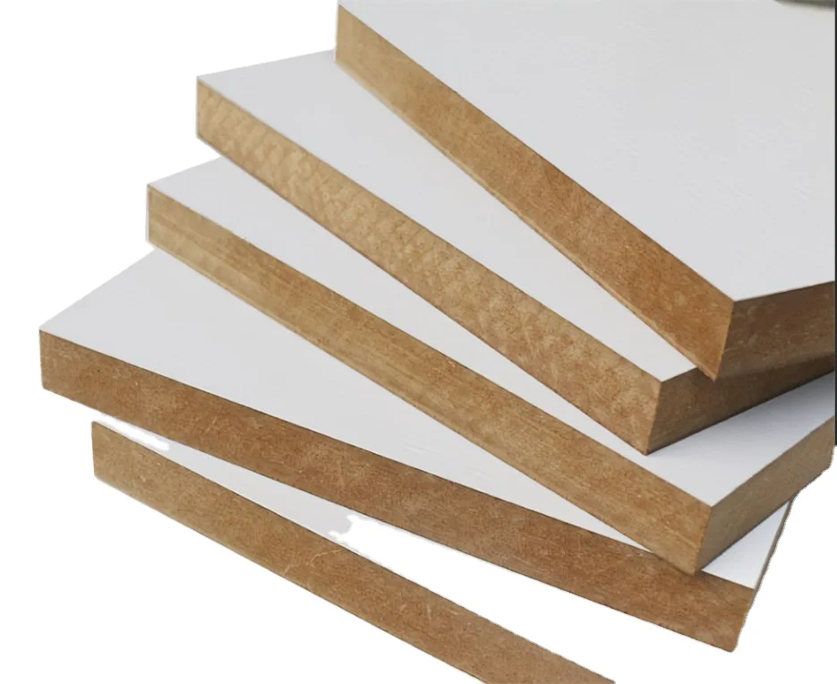 18mm 1220mm x 2440mm White Two Sides Melamine MDF Board for Decoration
