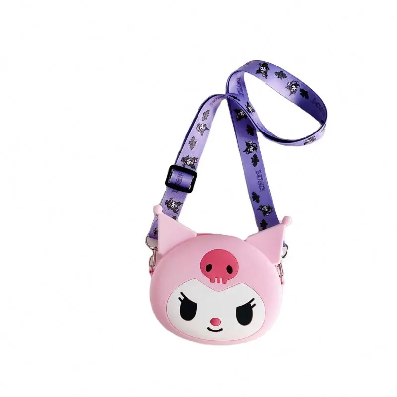 Kuromis Wholesale cute cartoon animal shape monederos mini wallet hasp kids silicone coin purse pouch bag