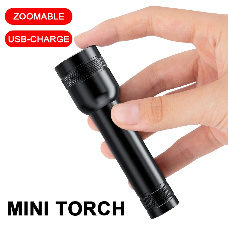 Горячая Распродажа Amazon миниатюрный фонарик с зарядкой от USB перезаряжаемые Водонепроницаемые светодиодные фонарики IPX4 масштабируемые Handybrite 5000