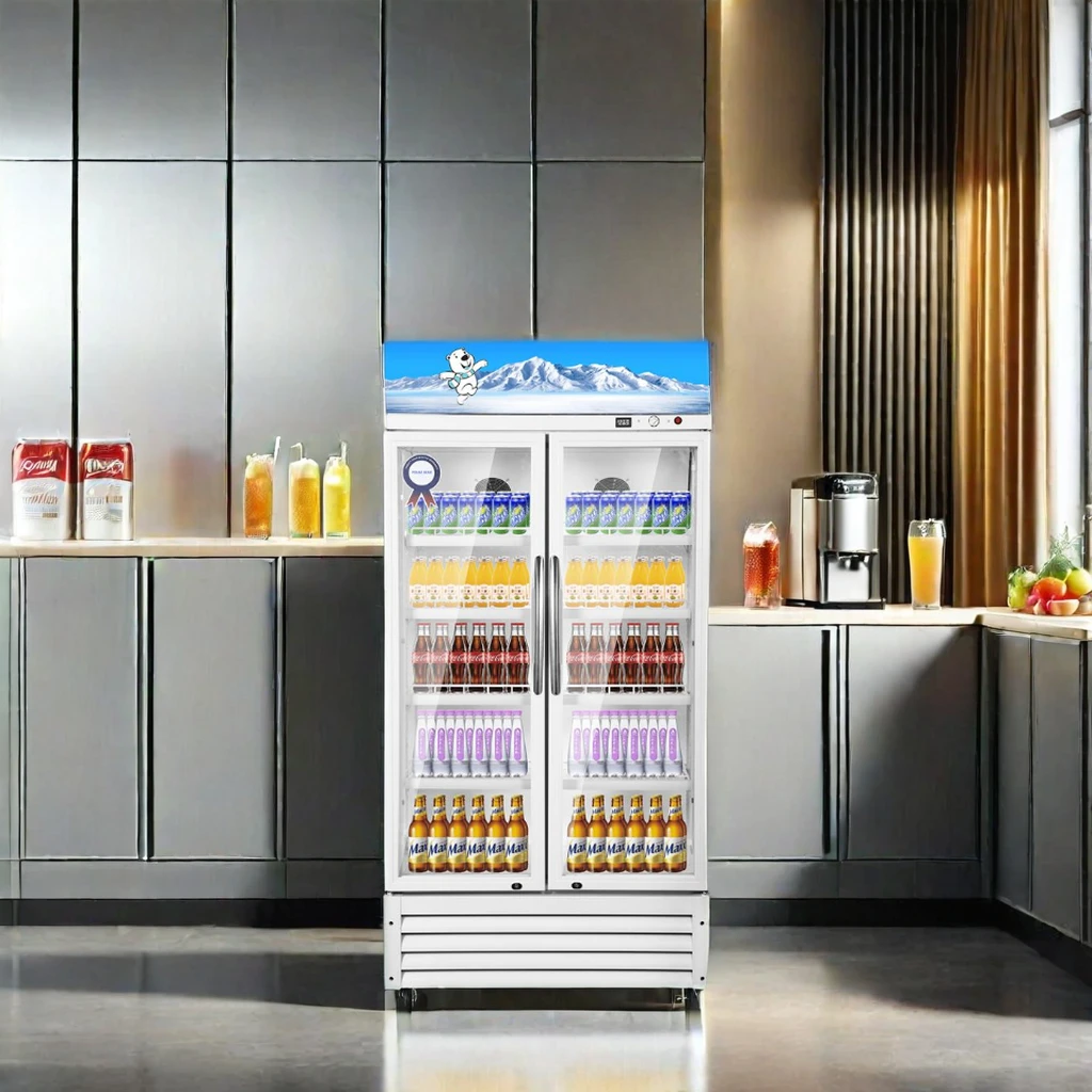 Big capacity double  door  showcase chiller