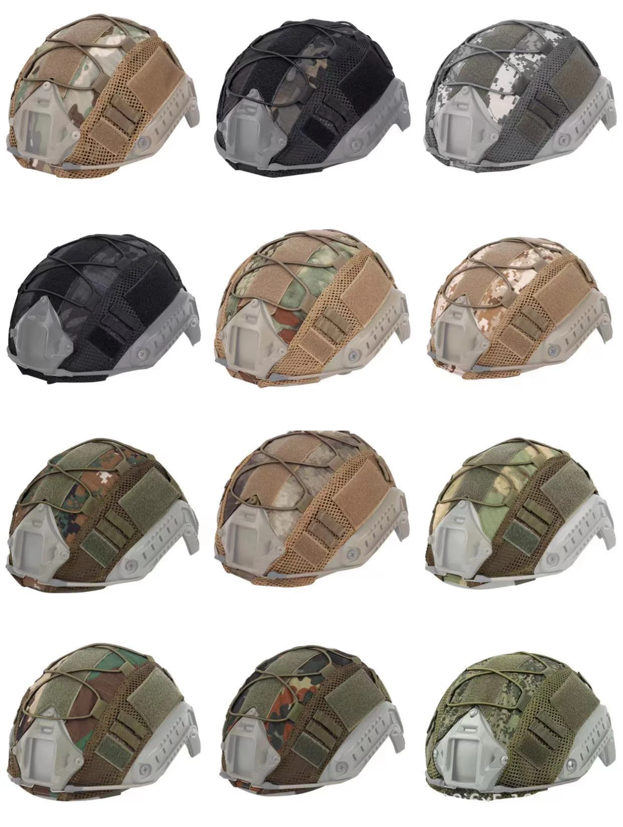 2024 Mesh Helmet Camo Cover Camouflage Outdoor Combat Safety Helmet Accessory Sport COD Helmet Cover