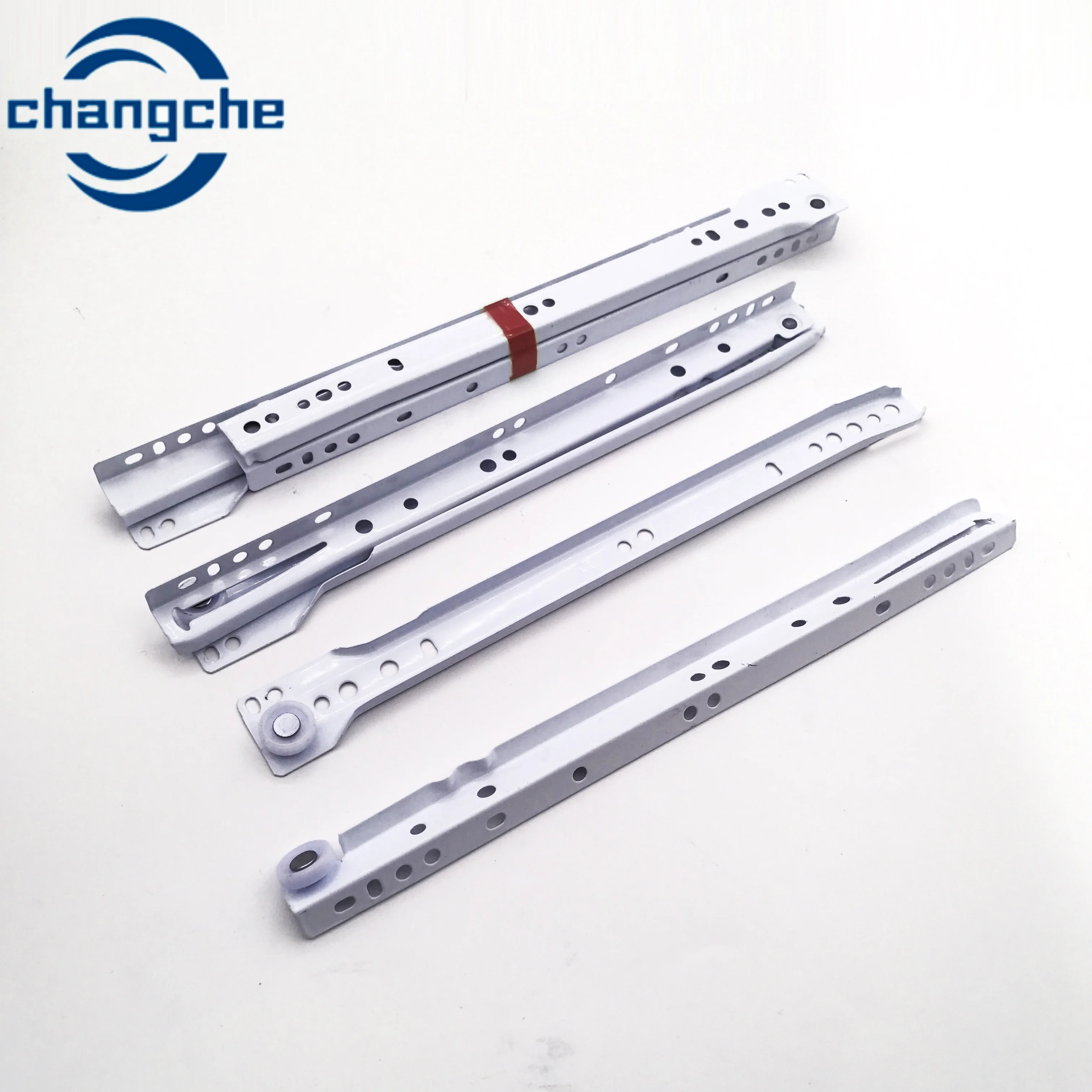 2024 Hot Sale Furniture Hardware FGV Type Kitchen Cabinet Drawer Rails Nylon Wheel Drawer Slide Type Coated Drawer Slide