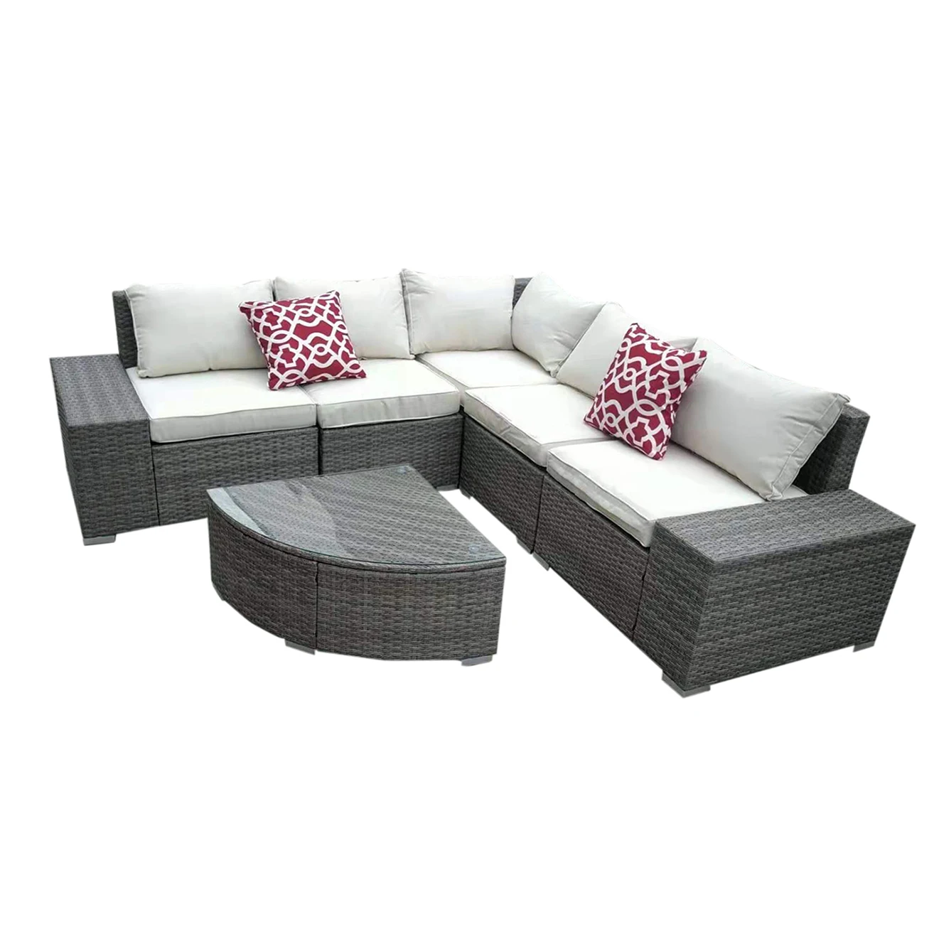 Rattan Sofa Set Garden Furniture Outdoor Bench Set with Table