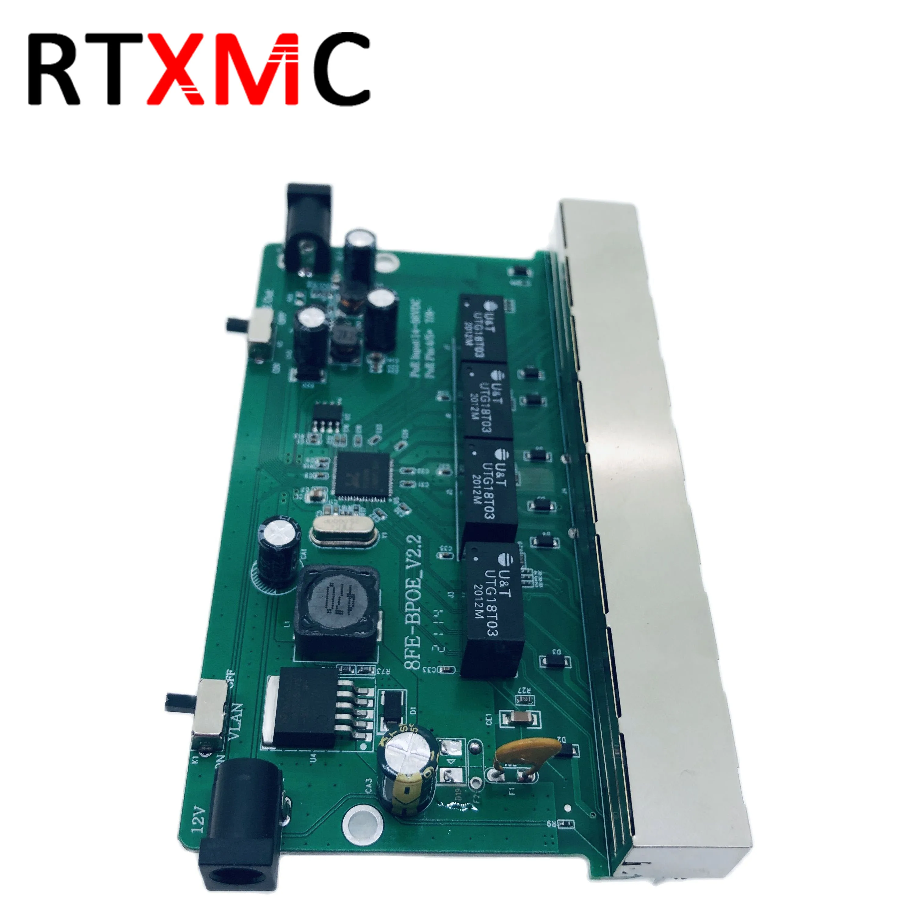 Reverse POE Switch 100M 8 Port RPOE 7*10/100M+1*100M Uplink DC Output 5V12V24/48V  RPOE VLAN Support For CCTV FTTH GPON/EPON 48V