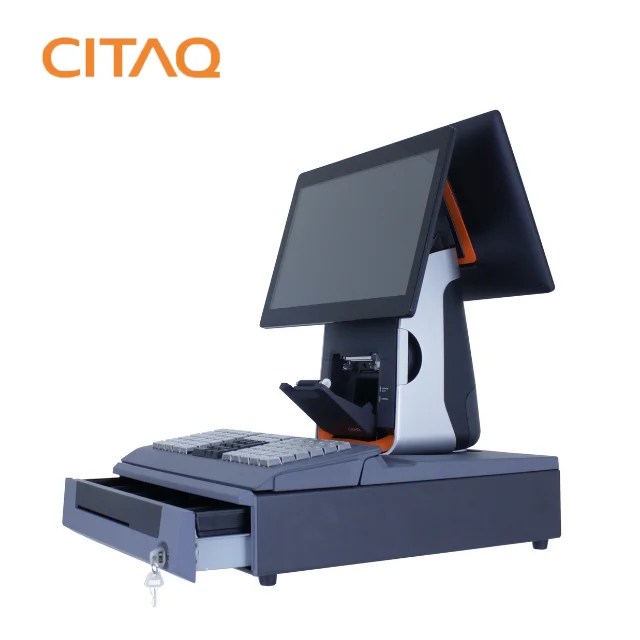 CITAQ T80 Terminal Hardware Windows 15'6 Touch Dual Screen Restaurant /Cash Register Kiosk / Maquina TPV