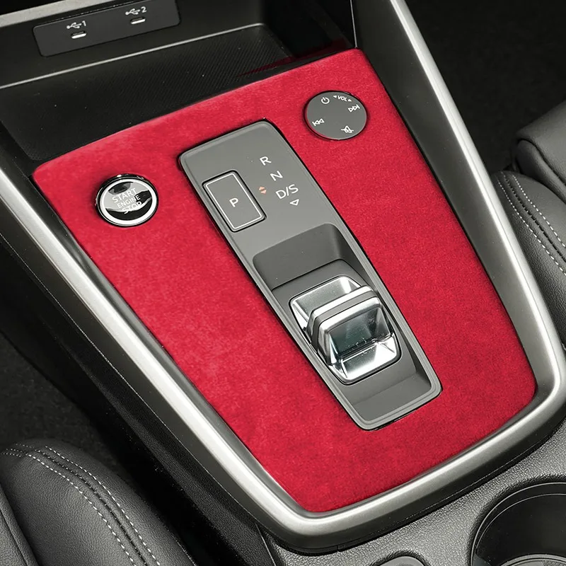 Ushilife Alcantara car interior car central control panel cover console with cup holder cover for Audi A3 decoration