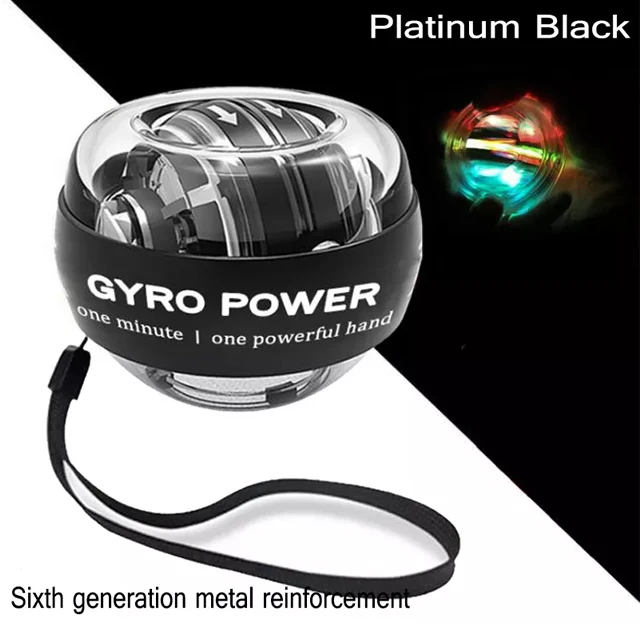 Wrist ball arm exercise gyro wrist power training Gyroscope LED multicolor hand grip strength ball forearm exerciser