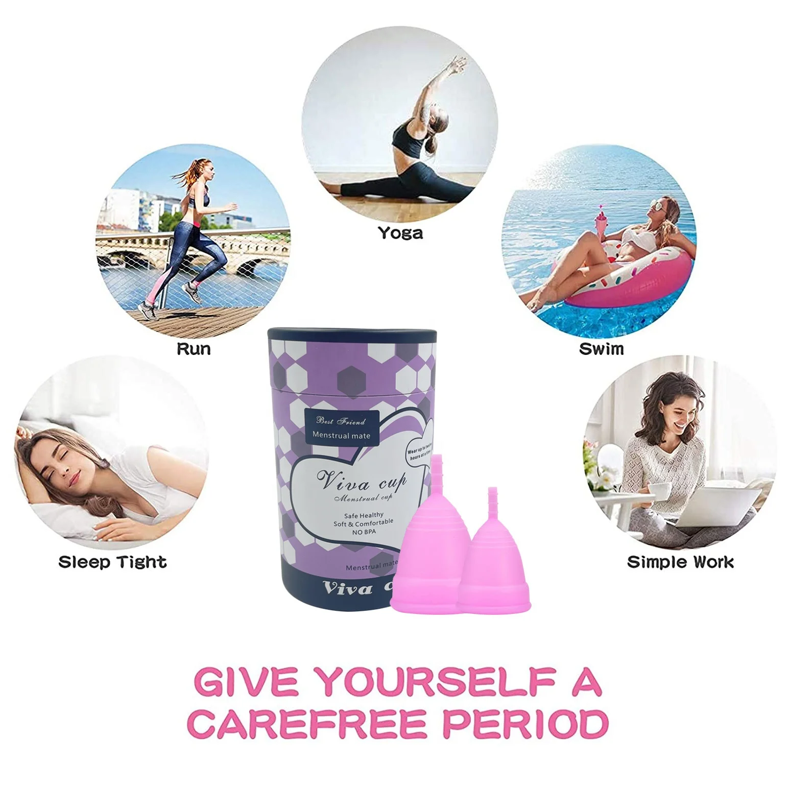 OEM/ODM Copa Менструальный стерилизатор менструальной чаши 100% медицинский силикон Органическая чаша Diva дисковый лучшая