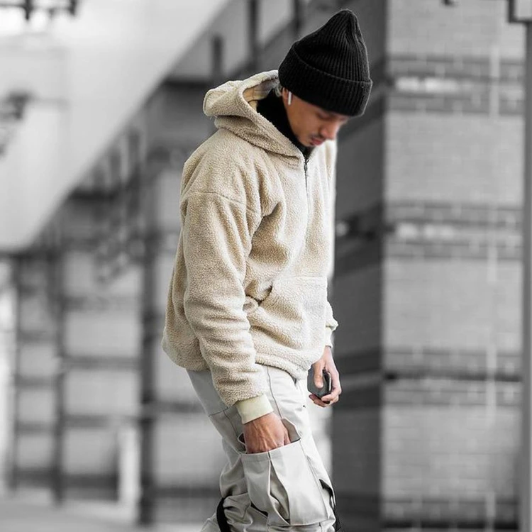 
High Quality Cheap 100% Mens Sherpard Fleece Casual Hooded Sweatshirt 