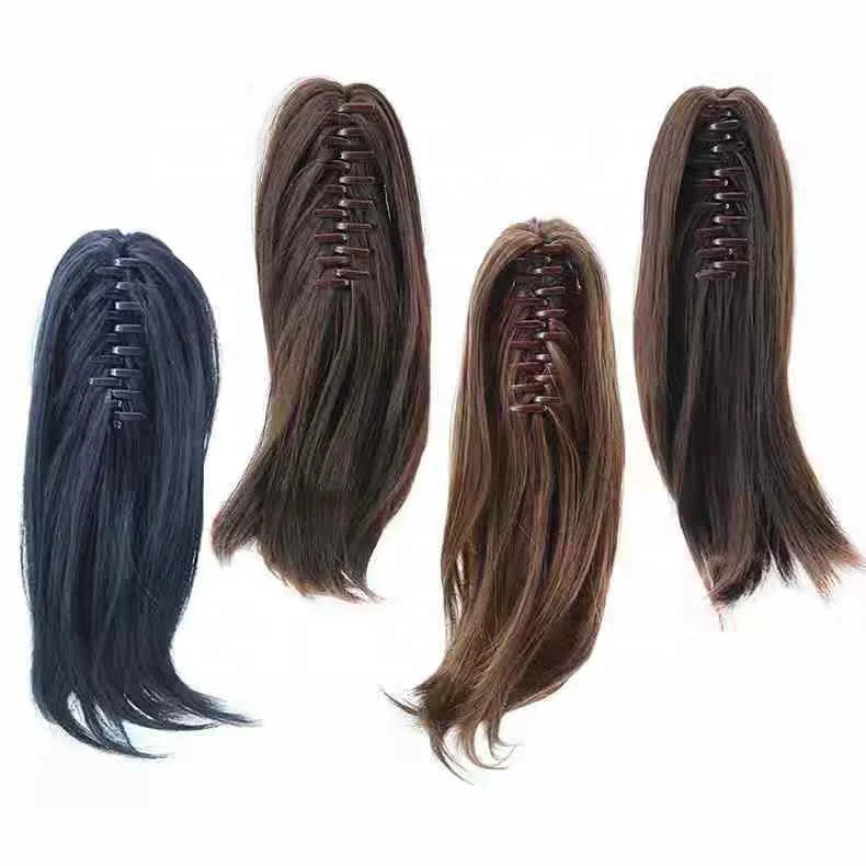 Claw Pony Tails Hair Extensions Synthetic Soft Silky Women Head short curly hair Horsetail Wig ponytail hair