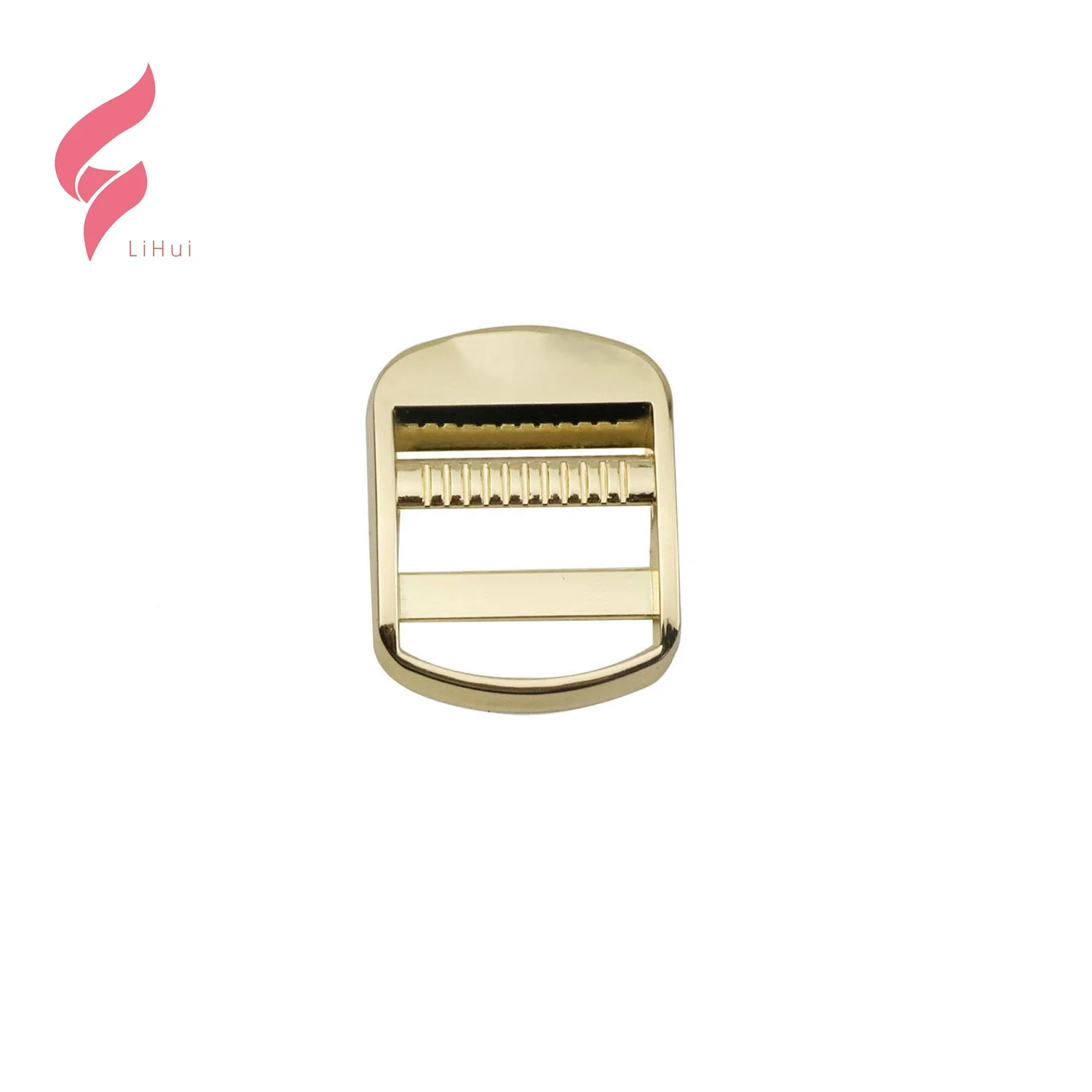 LiHui hardware buckle adjustable strong heavy shinning tri glide tension lock slide 38mm metal ladder lock for handbags