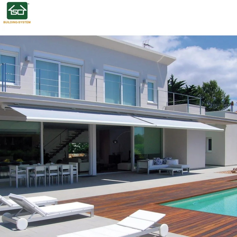 CE Approved Full Cassette Retractable Awning Custom retractable awning Customizable awning outdoor full cassette motorized
