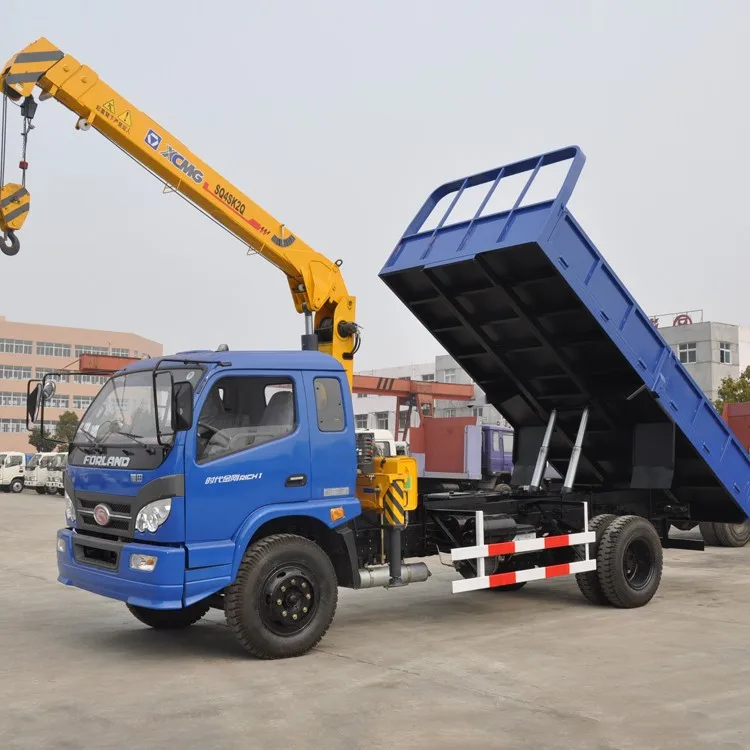 1 FOTON 4x2 4T Truck Mounted Crane With Dumper