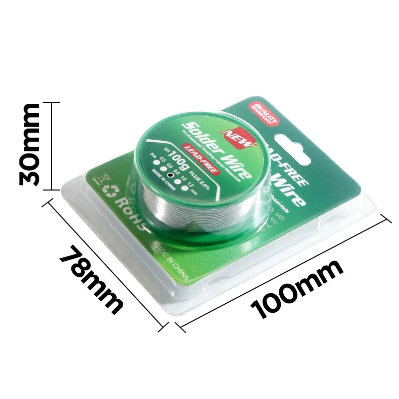 Factory  price 0.8mm 20g 30g Soldering Lead Wire Fast Welding Lead Free Solder Wire with flux