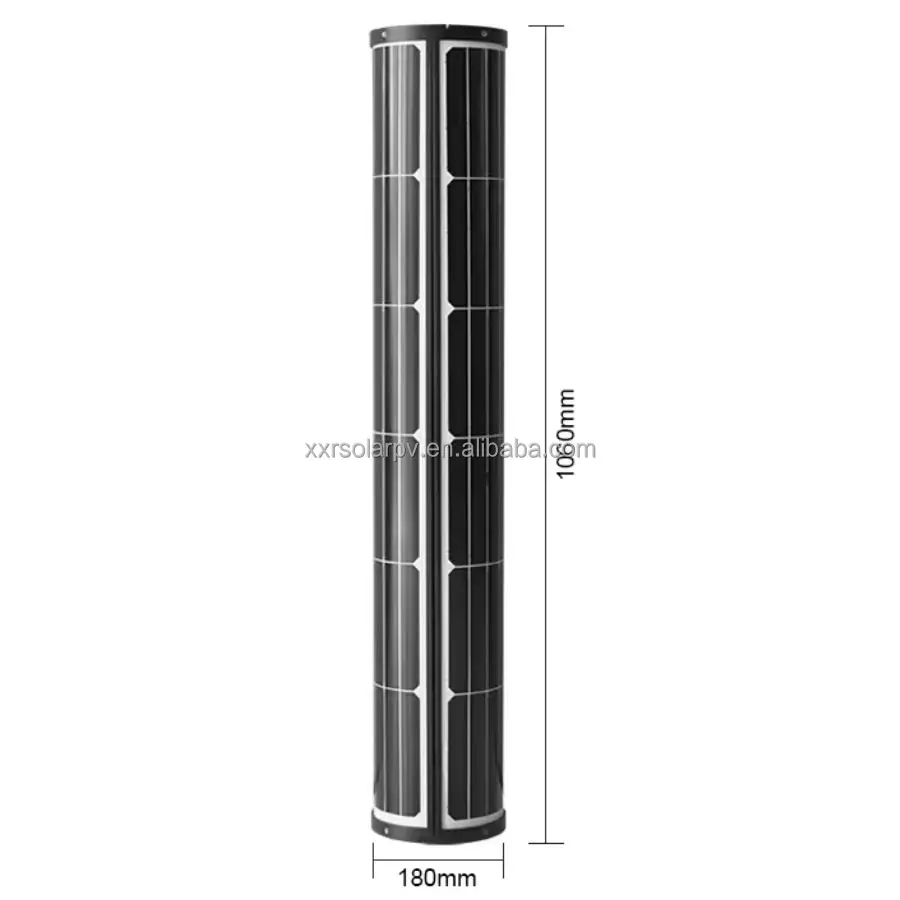 Newest Type Solar Panel 100w Sun power Solar panel round shape Glass panel Tubes shape Install on Street Lamp