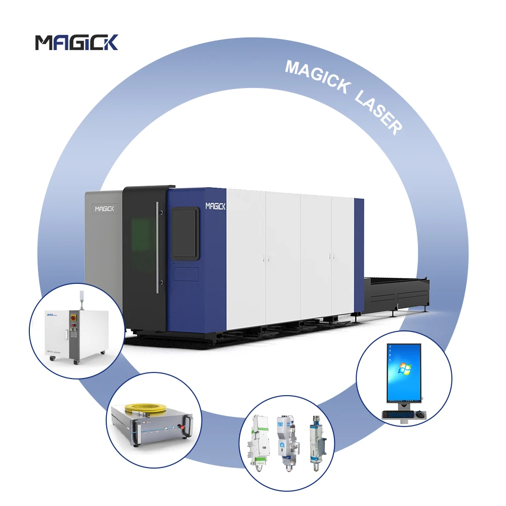 7% DISCOUNT PROMOTION 3015 4020 enclosed double platform fiber precious metal laser cutting machine 6000w 4kw 12kw