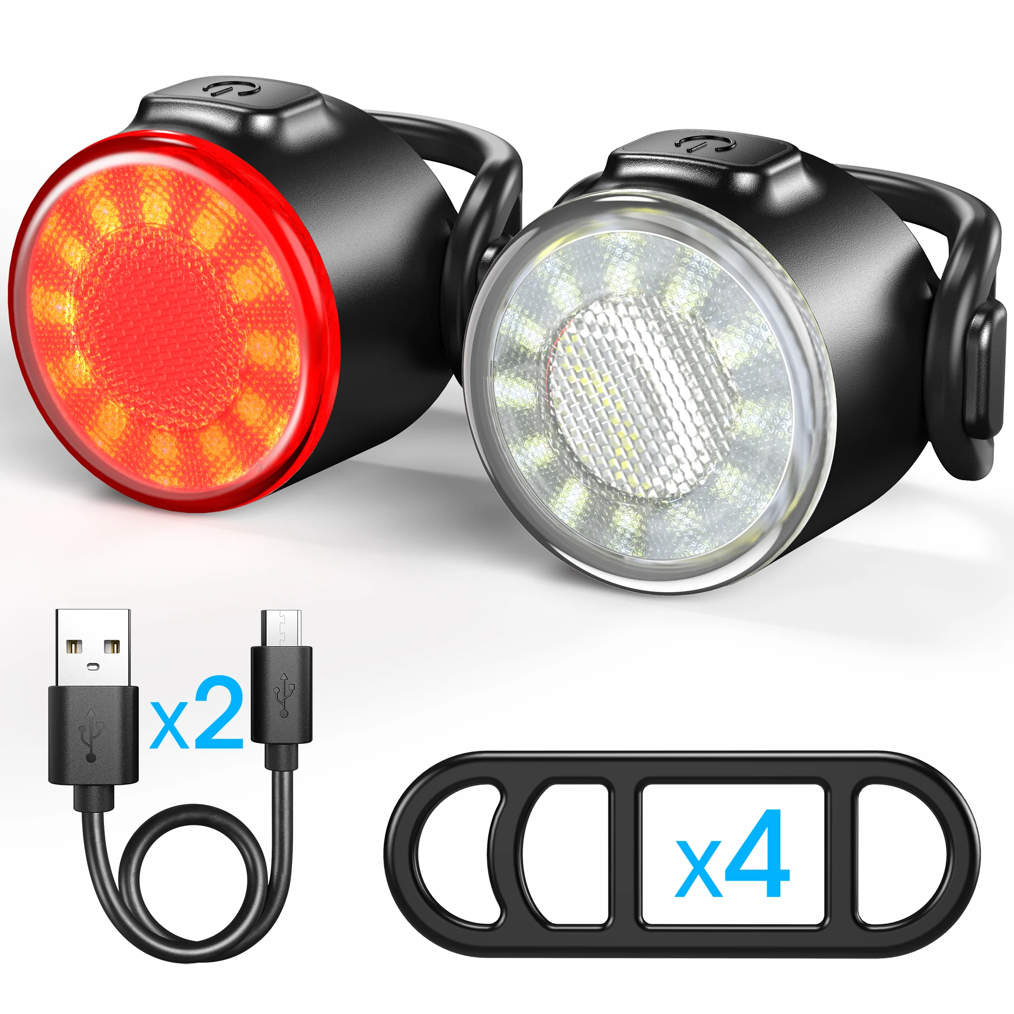 LED Bicycle USB LED Front Lamp Rear Lamp Front and Rear Fog Lamp