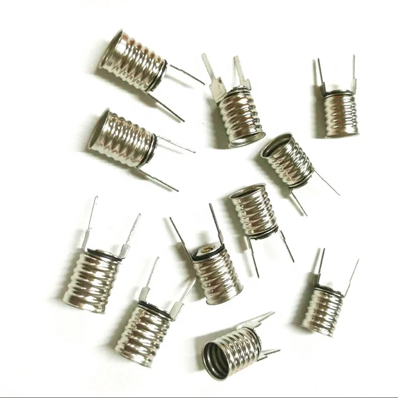 E10 Lamp Bulb Holder Base Screw Lampholder 2pin Plug Type Socket Lighting Accessories