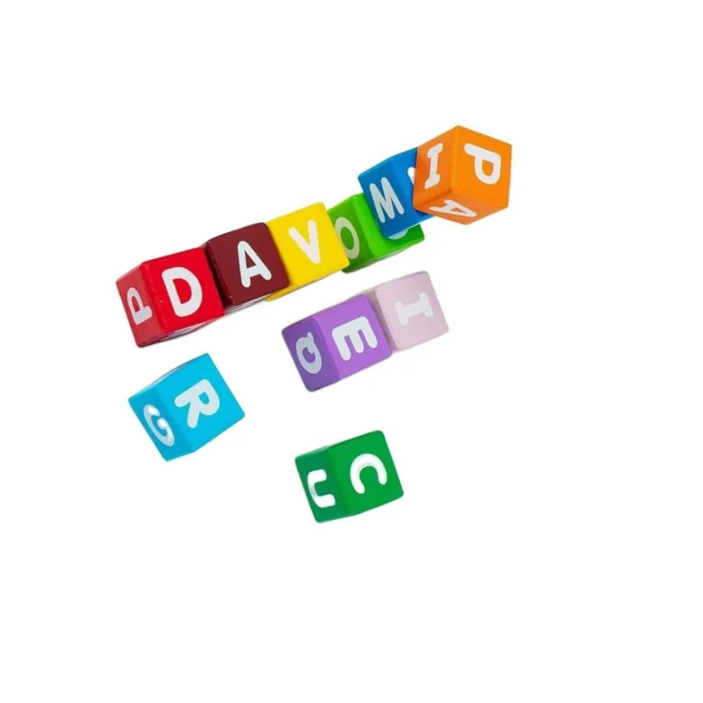 Kids learning puzzles building block paper cards games wooden alphabet blocks toy