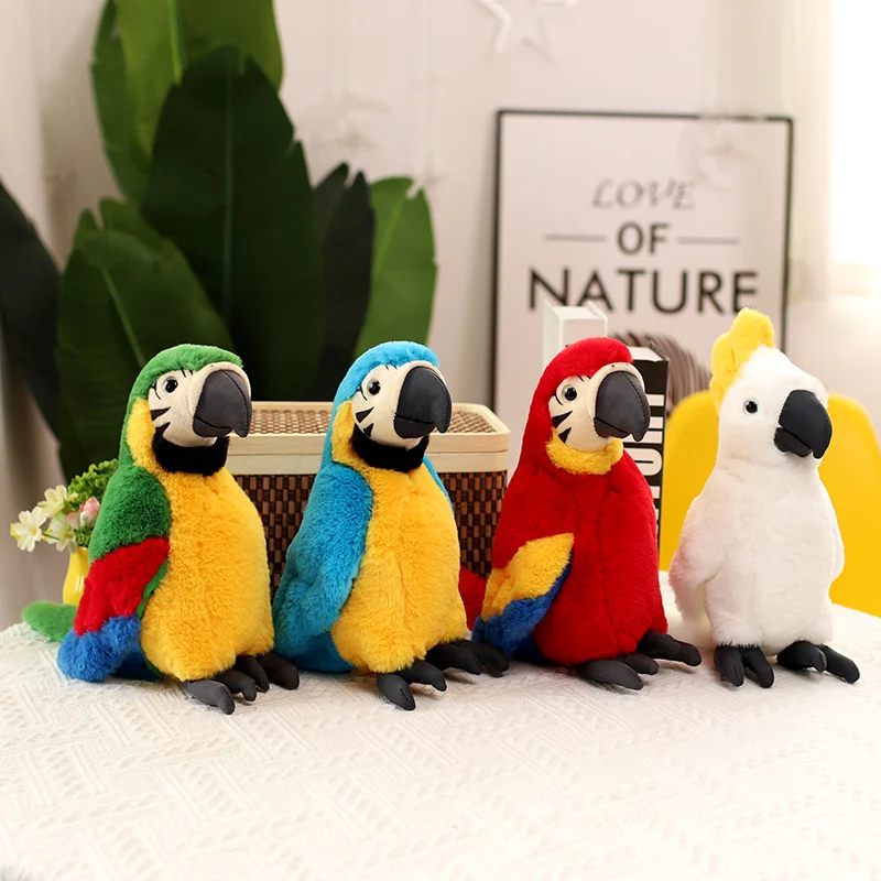 New Scarlet Macaw Red Parrot soft plush toy 25cm stuffed animal Wild