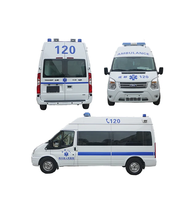 Emergency Ambulance Euro 6 Transit V348 Laminar Flow Negative Pressure Medical ICU Hospital First Aid Ambulance Vehicle