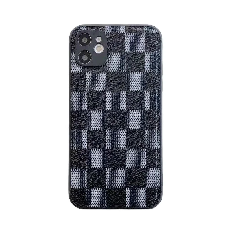 Роскошные дизайнерские чехлы в клетку для iPhone 12 13 11 Pro Max X XR XS 8 7