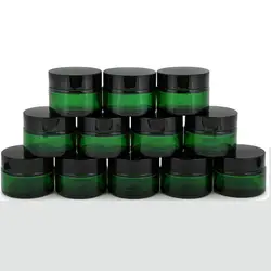 Hot sale New Product 15ml 20ml 30ml 50ml 100ml amber clear green cobalt blue glass cream cosmetic jar with aluminum lid