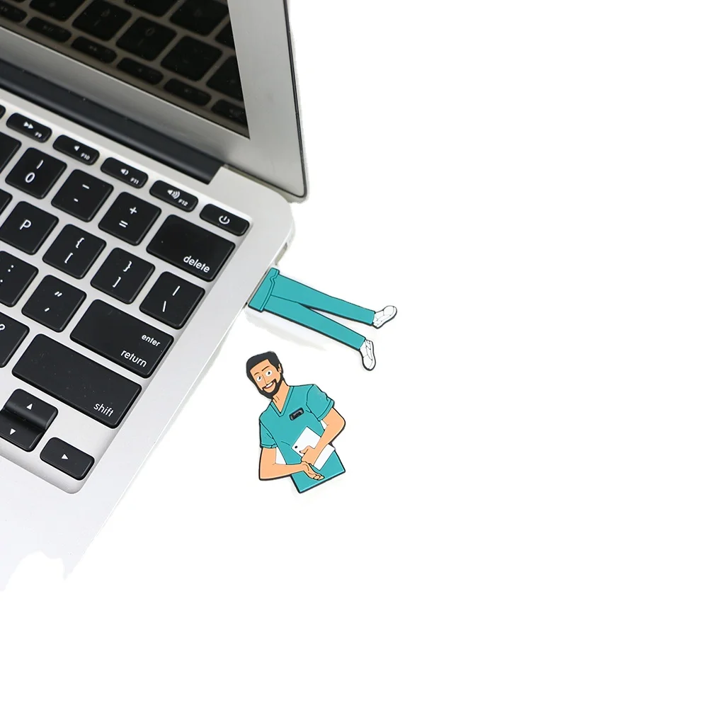 Cheapest DIY customized soft PVC material People woman/man/girl/student/boy/teacher/nurse/doctor usb flash drive 2.0 high speed