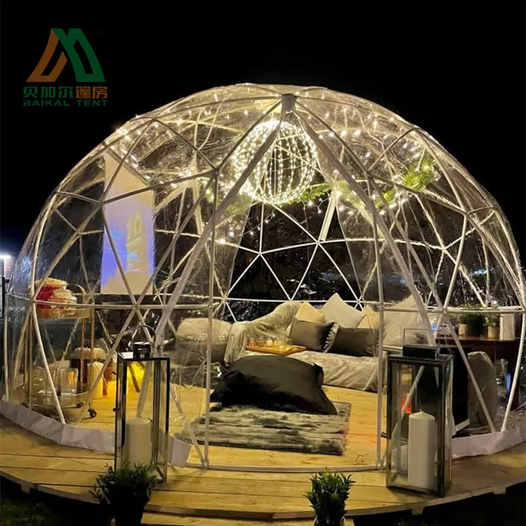 Прозрачный Роскошный прозрачный садовый домик igloo, купольная палатка