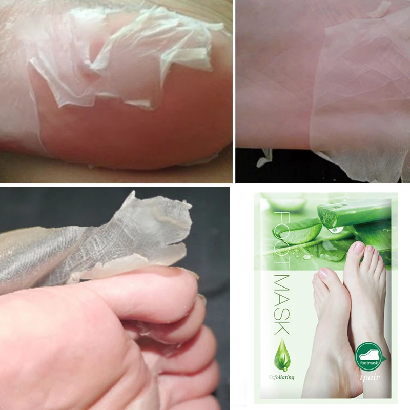Wholesale Aloe Collagen Foot Peeling Mask Mascarilla Para Pies Skin Care Products Peel Off Footmask Moisturising Feet Peel Mask