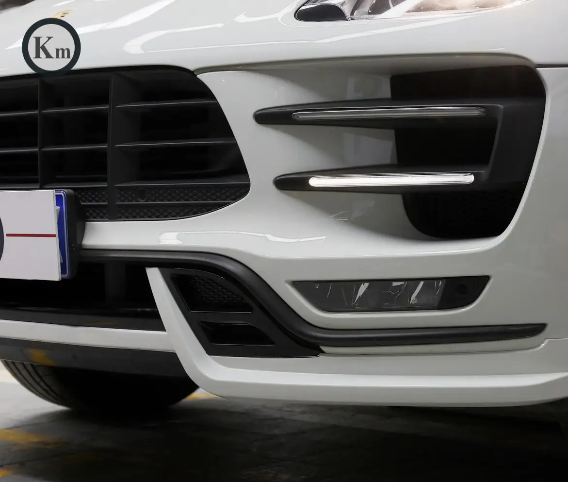 KM   for Macan 2014-2017  turbo style  LED lights DRL lights day lights