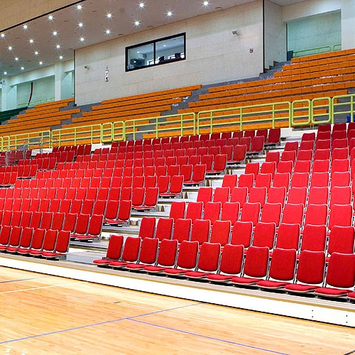 
Factory price mobile grandstand retractable bleacher telescopic chair for conference room/sports area/theatre 