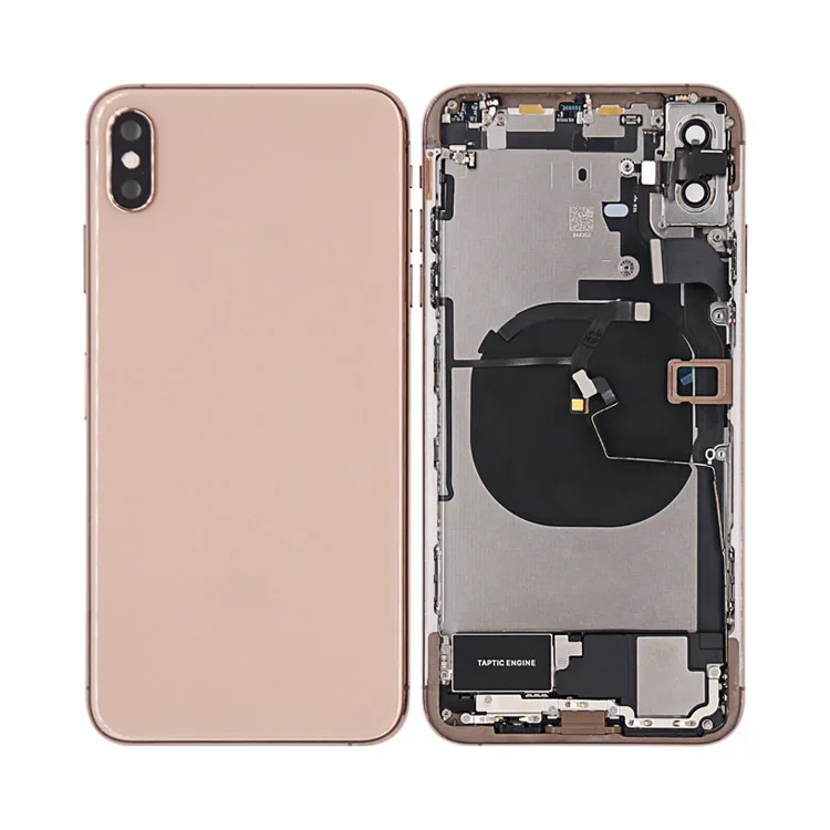
HQ mobile phone battery cover for iphone X XR Xs max back housing assembly with flex cables 