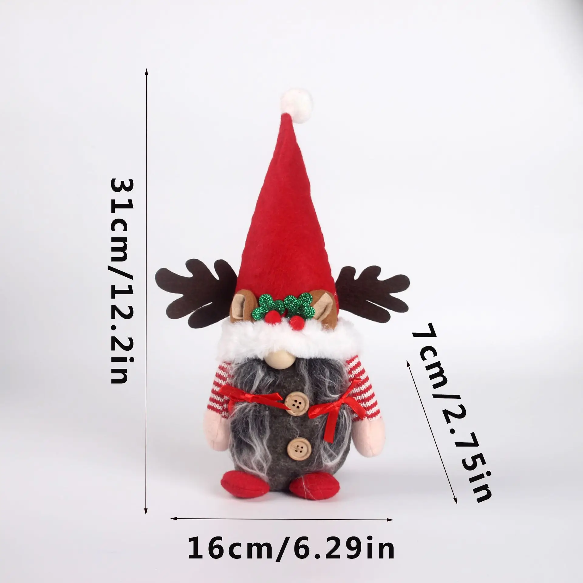 Christmas Doll Faceless Doll Decoration Red and Green Gift Pack Christmas Tree Decoration Hanging Decoration Wholesale