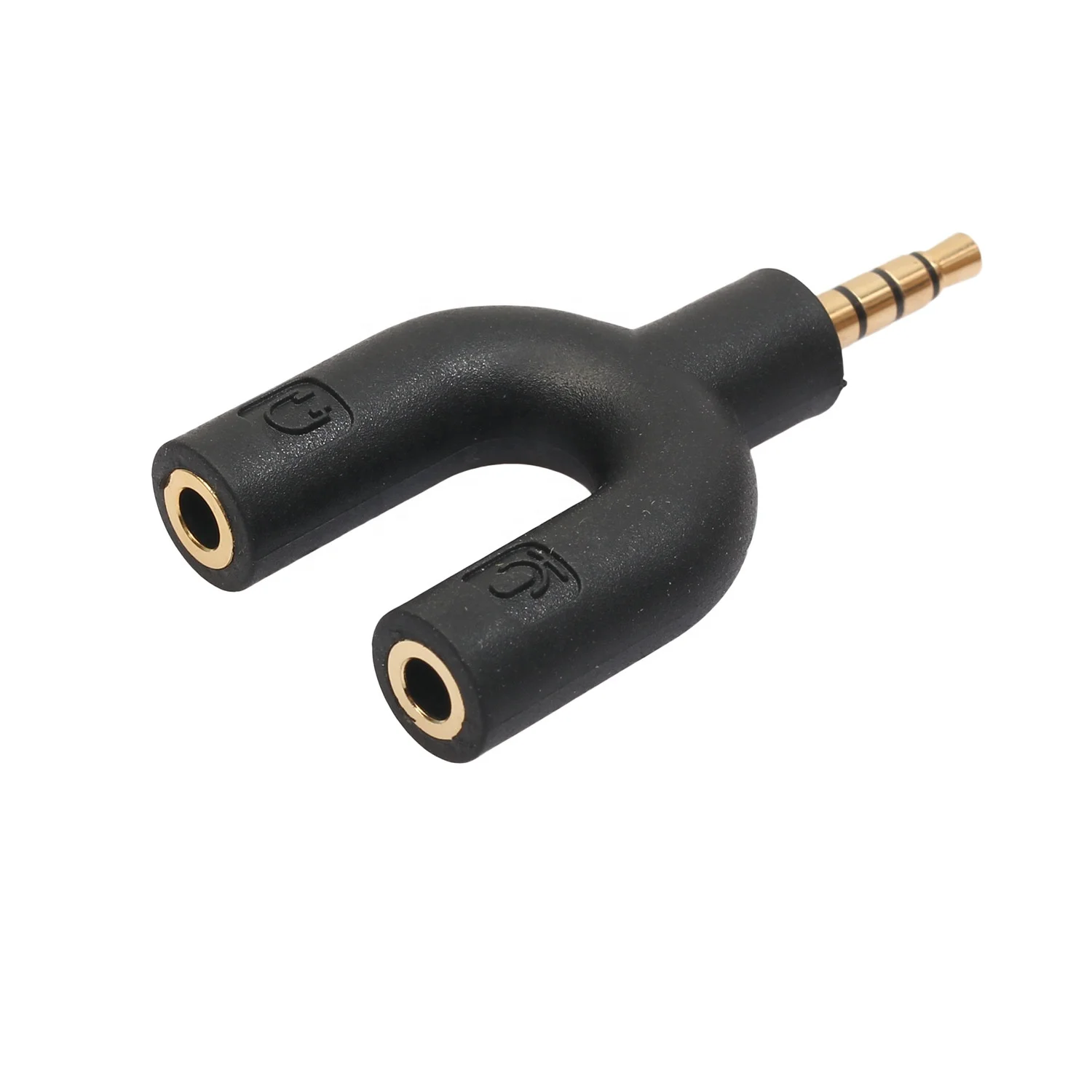 Suitable for Phone headphones with 1/2 ctia standard U-shaped microphone 3.5 microphone audio adapter