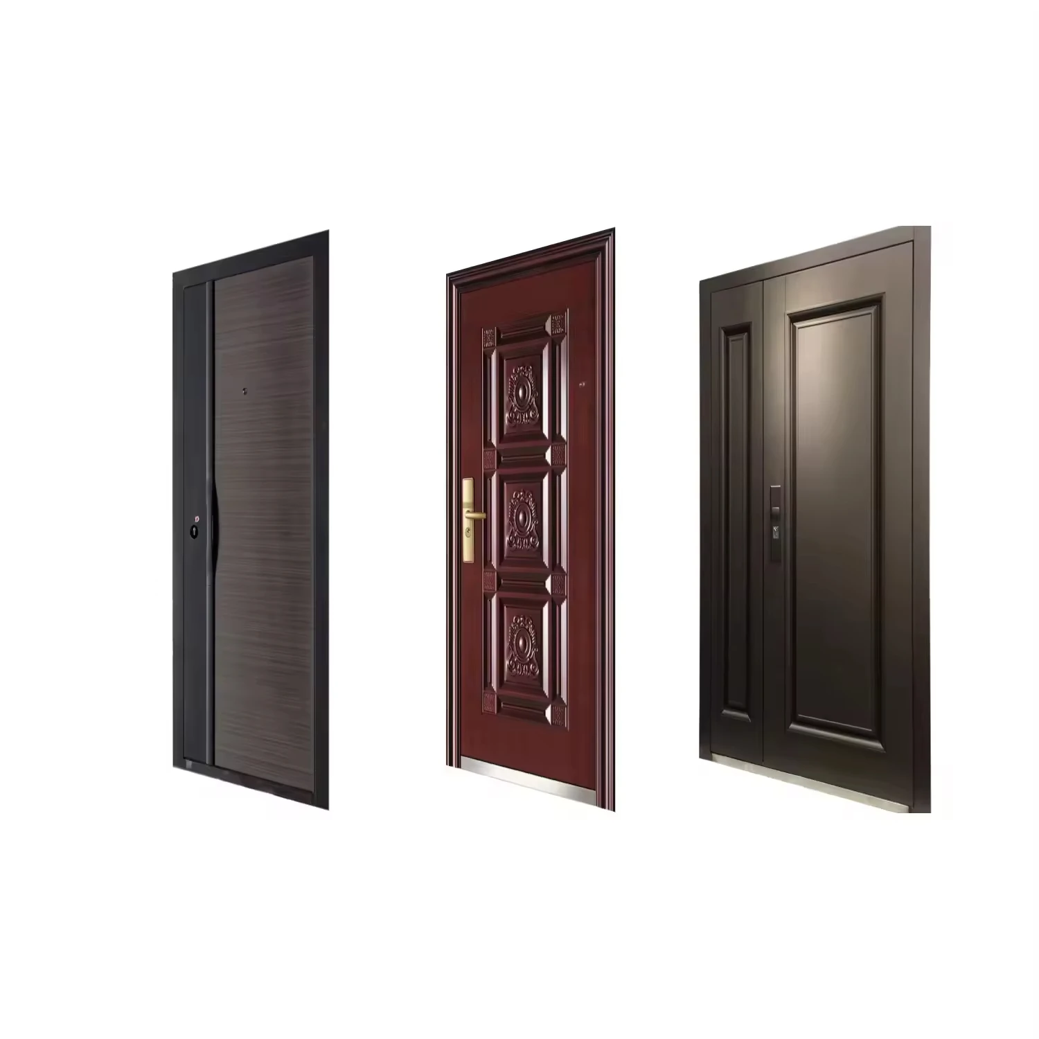 Main Entrance Luxury Steel Door Security Exterior Metal Door Main Entrance Modem Design