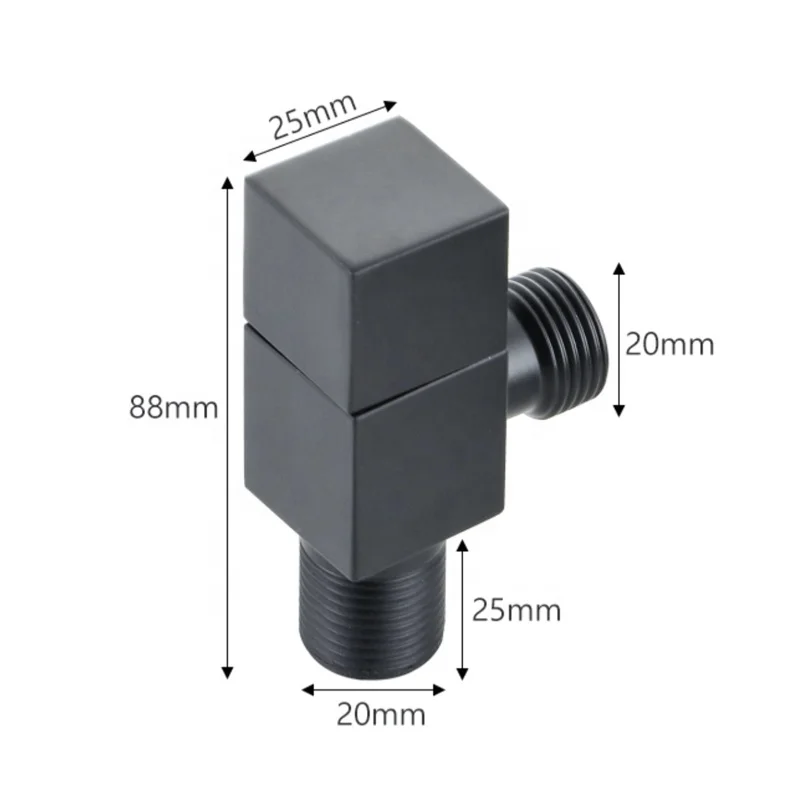 Hot Selling Gold Plating Brass Toilet Washing Machine 1/4 Turn 90 Degree Water Angle Valve