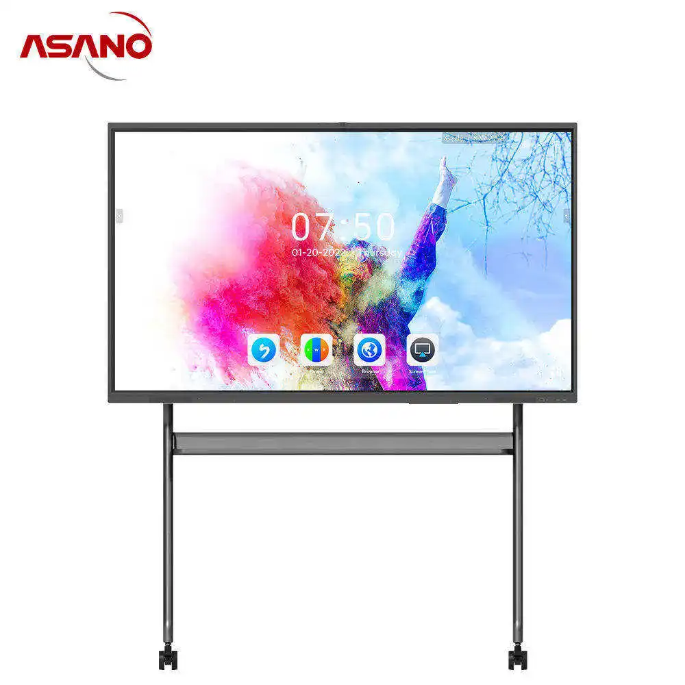 T-C265I 65 Inch Interactive Smart Board Wireless transmission ASANO Good Quality Built-in camera 4K Smart touch Whiteboard