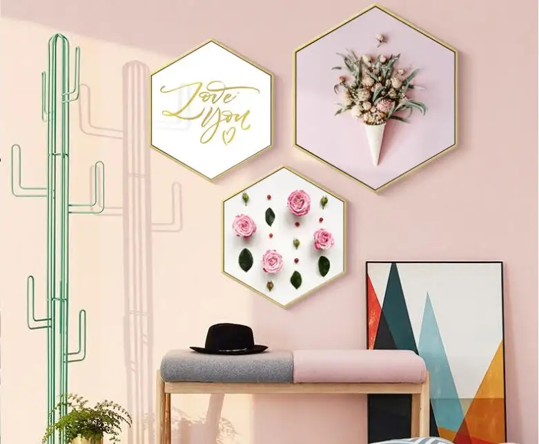 Single Rose Flower Painting Wall Pictures For Living Room