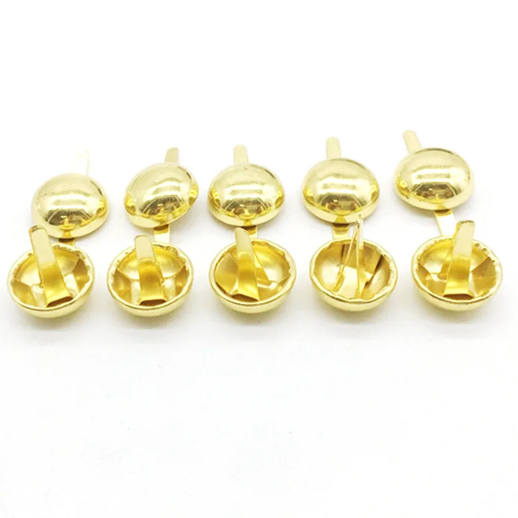 Factory Direct Wholesales Iron Round Head Decorative Metal  Rivets Mushroom Studs for Leather Bags