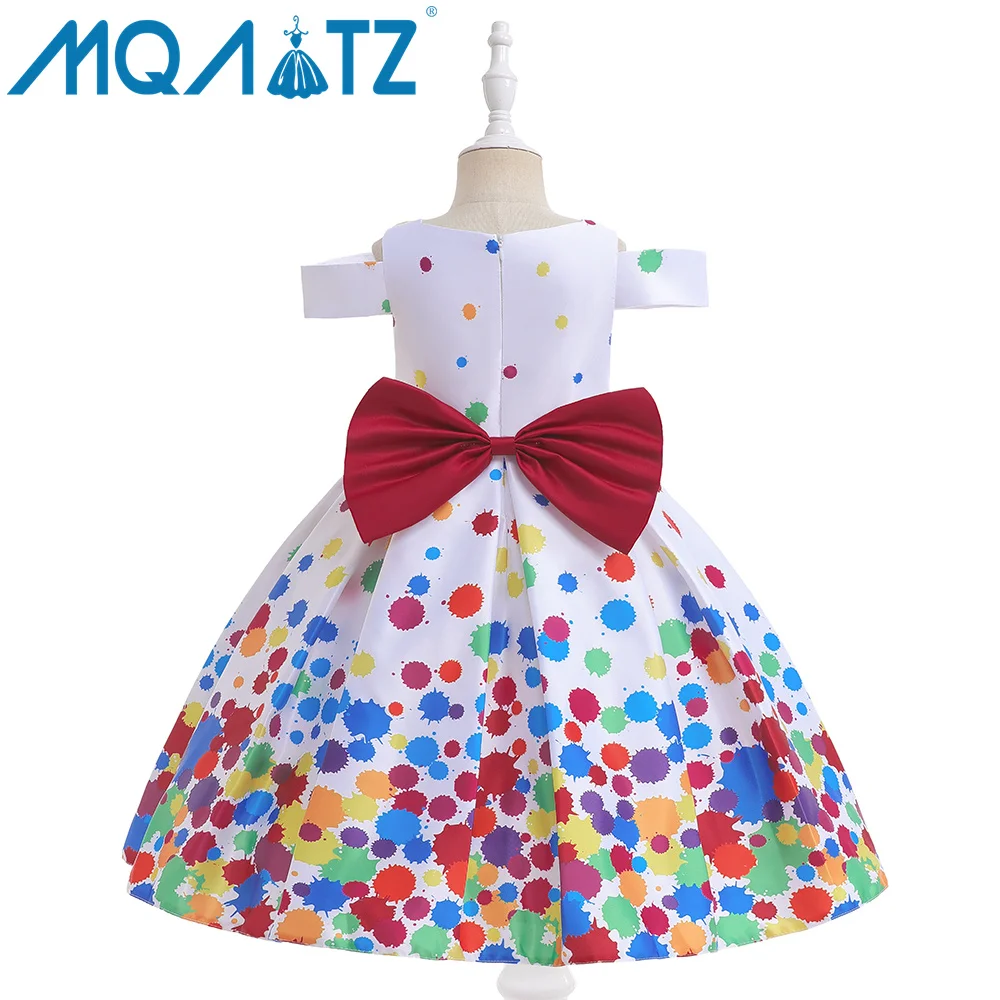 MQATZ New Arrival Kids Birthday Party Floral Dress Long Gown Prom Dresses Wedding Formal ball gown wedding dresses