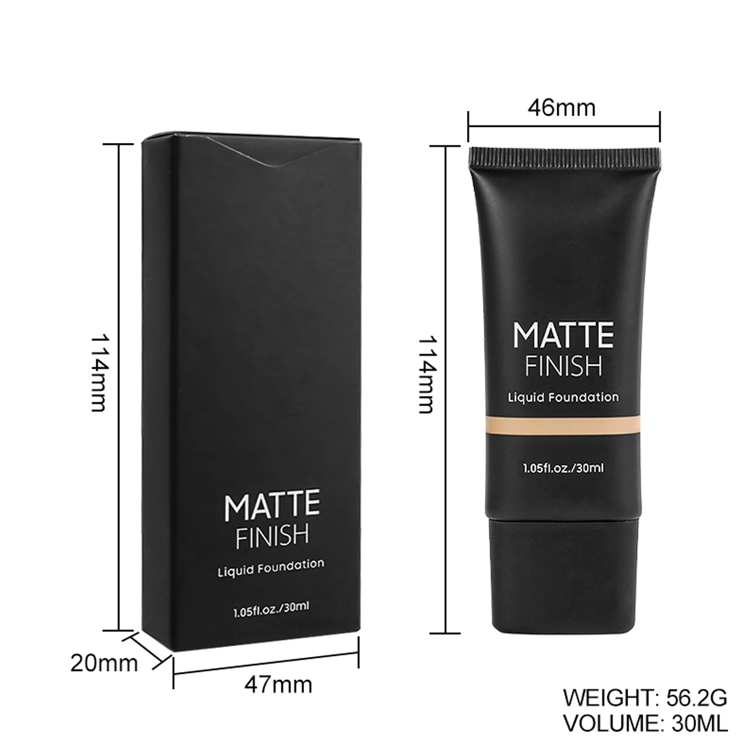 2024 New Multi Color Moisturizing Waterproof Vegan Beauty Fit Me Liquid Makeup Foundation Full Coverage