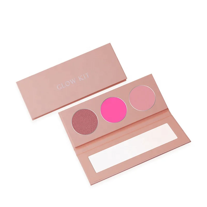 3 Hole High Pigment Blush Pressed Powder Rose Red Private Label Blush Bel Blush 4g Private Label or Paper Box Accepted 3 Years