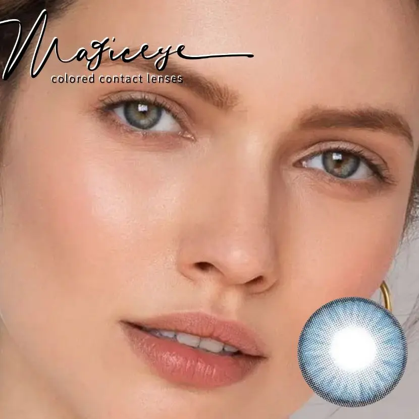 dawn Factory Price Alaska Series Yearly Color Contact Lenses Volcano Gray Coloured Contacts Natural Blue Eye Contacts