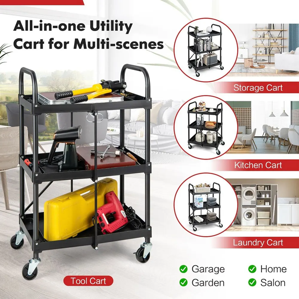 Serving Lightweight Rolling Mechanics Tool Trolley Cheap Iron Garage Tools Cabinet cart