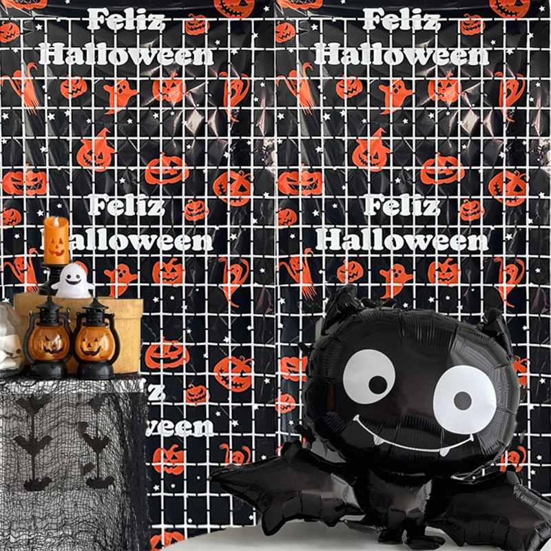 1*2 m Halloween children birthday party curtains factory direct supply festival decorations square foil fringe curtain