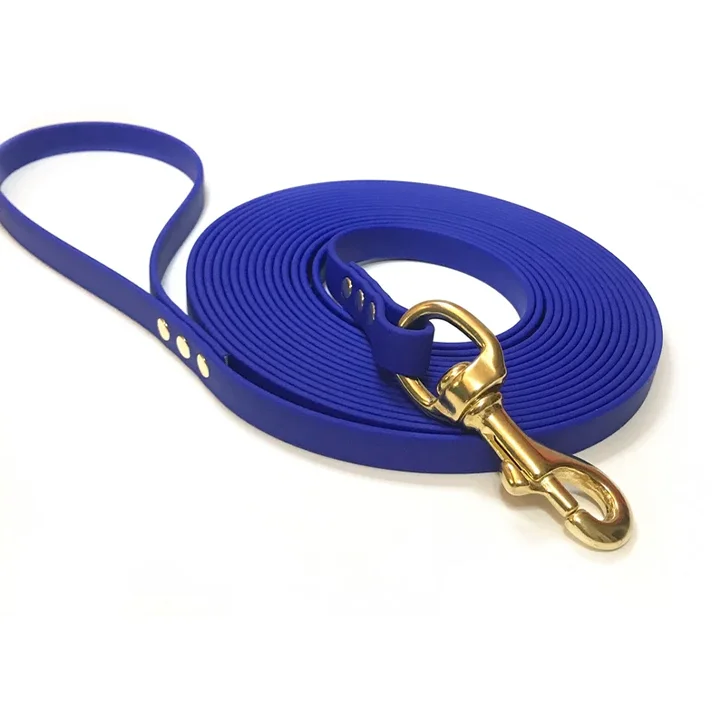 Customized Logo Color Luxury Fashion PVC  Coated Nylon Dog Training Leash Waterproof Durable PVC Dog Lead