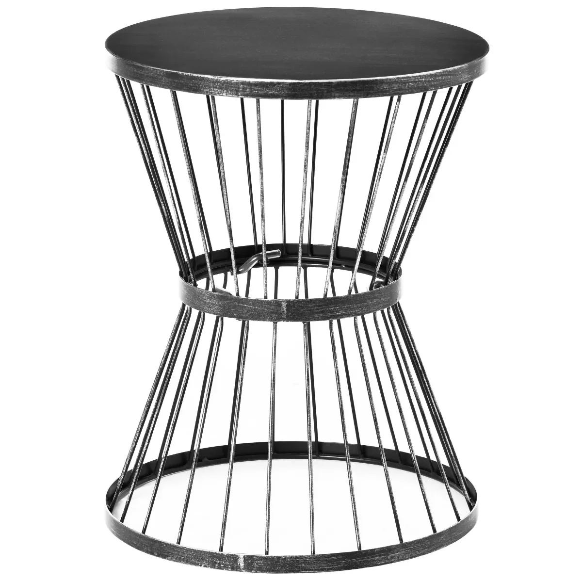 Sturdy and Elegant Garden Party Table with Metal Frame and Round Top  cocktail table training  picnic table