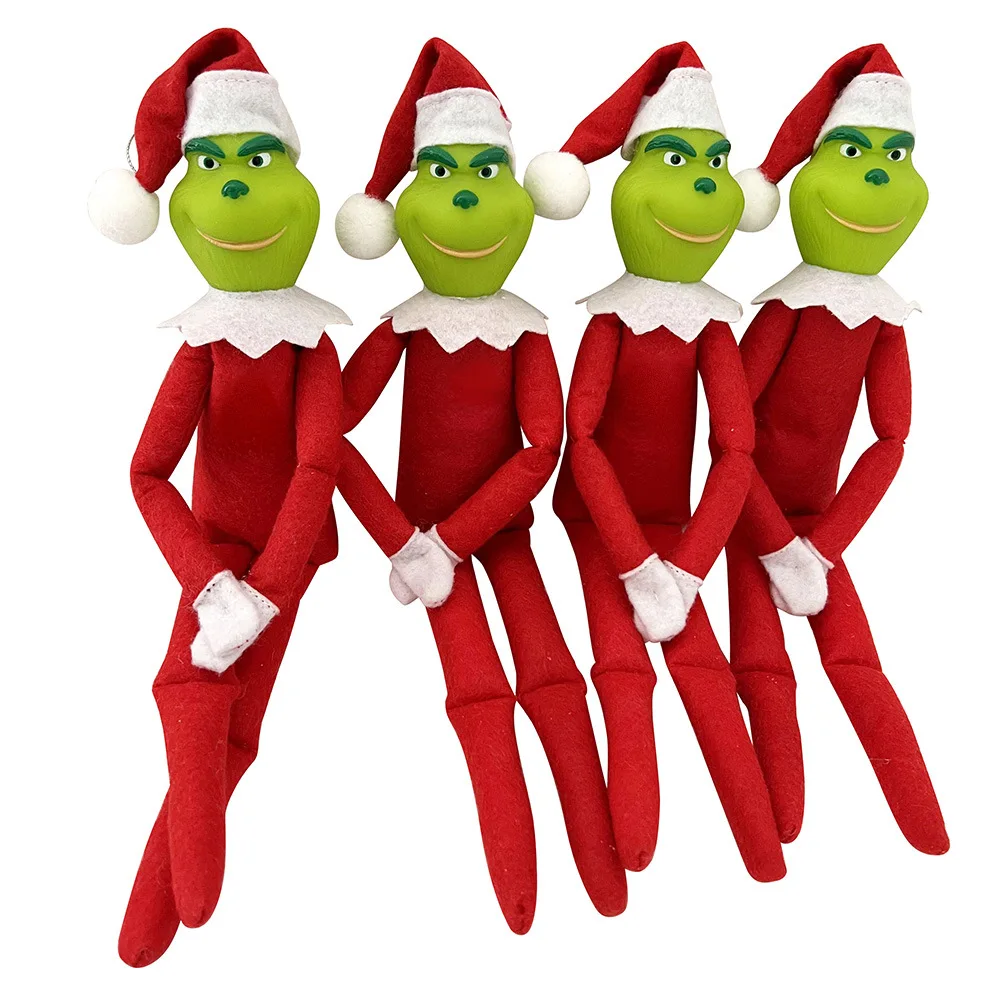 Christmas Elf Doll Tabletop Decoration Indoor Holiday Ornament Tree Cute Plush for Home