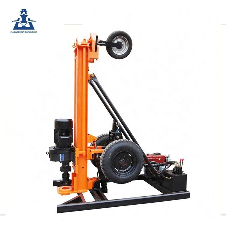Portable small 3kw dth water well concrete rock drilling rig